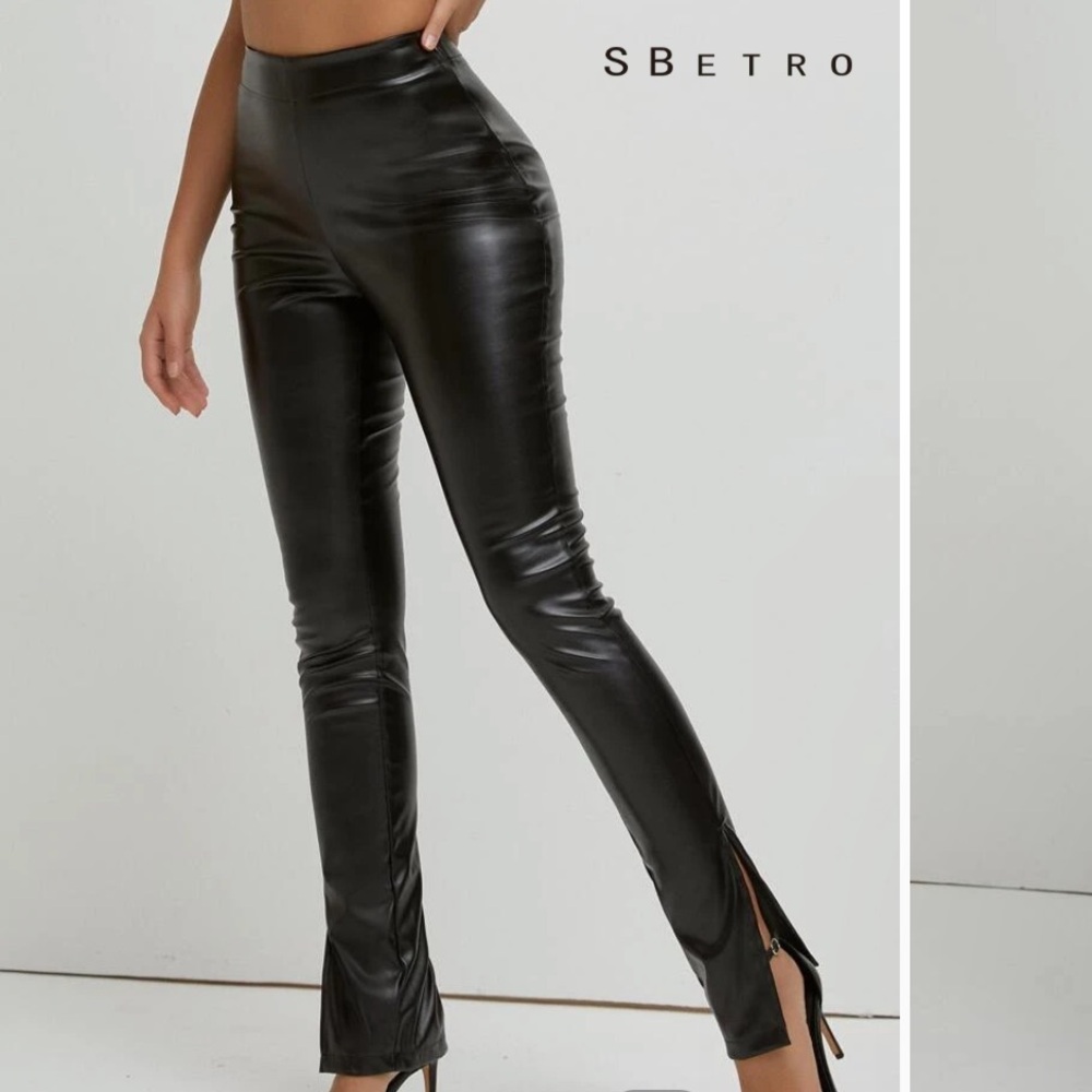 Black Faux Leather Leggings